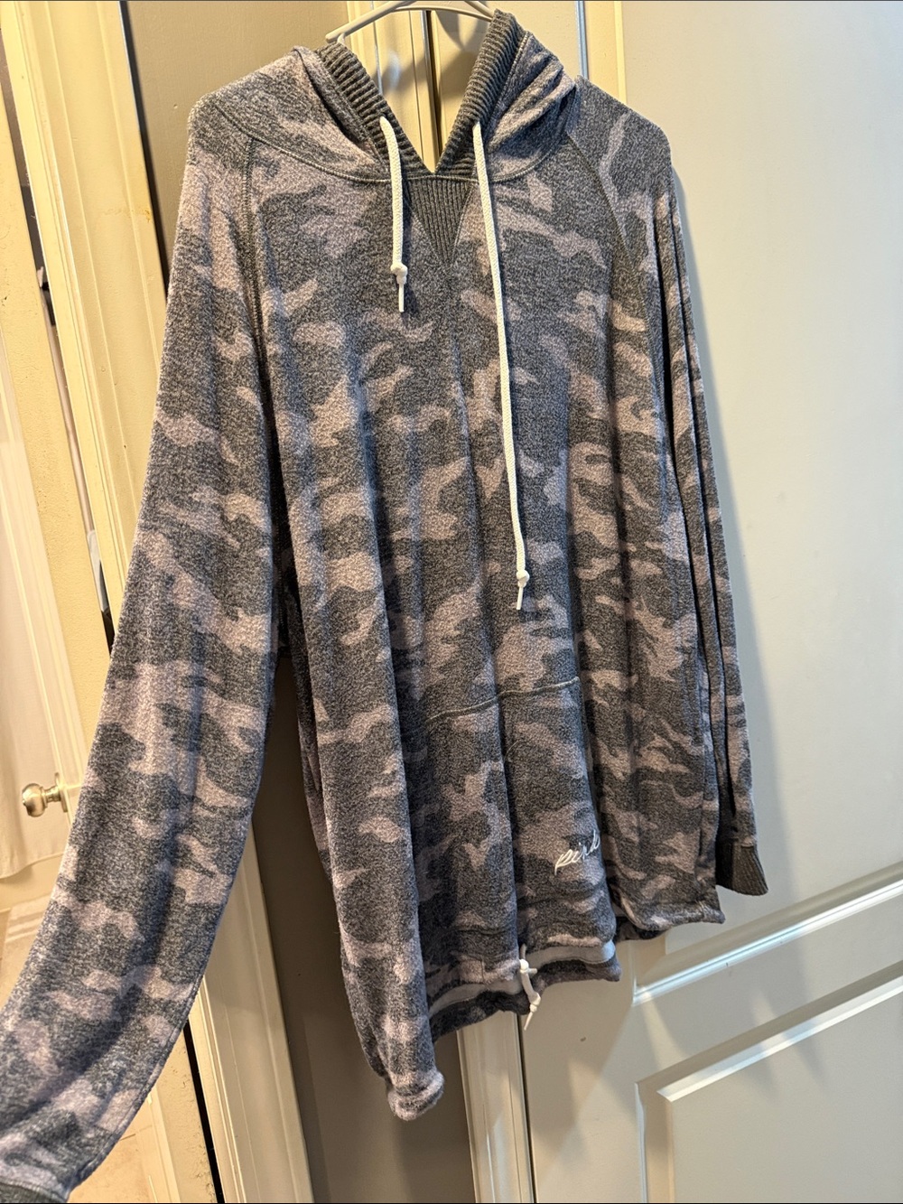 PINK Victoria's Secret Gray Striped Hoodie